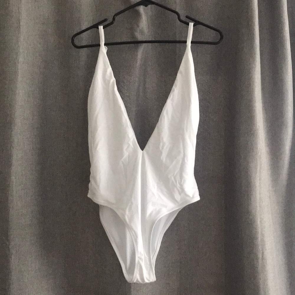 Super low neck one piece swimsuit!